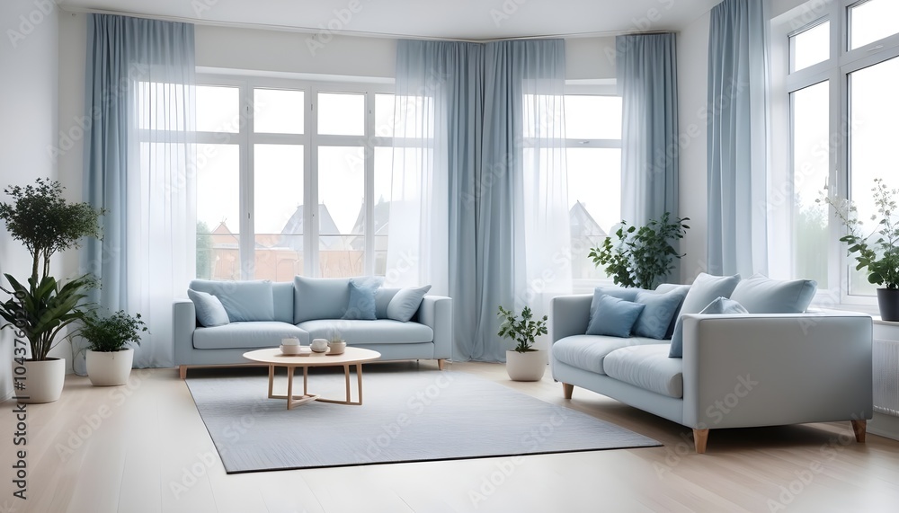 Illustration of the living room interior Illustration of the living room interior