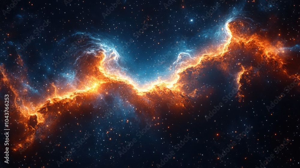 Fototapeta premium Stunning Outer Space Cosmos Background Featuring a Starry Sky, Perfect for Creating Visually Striking Designs and Captivating Science-Themed Projects