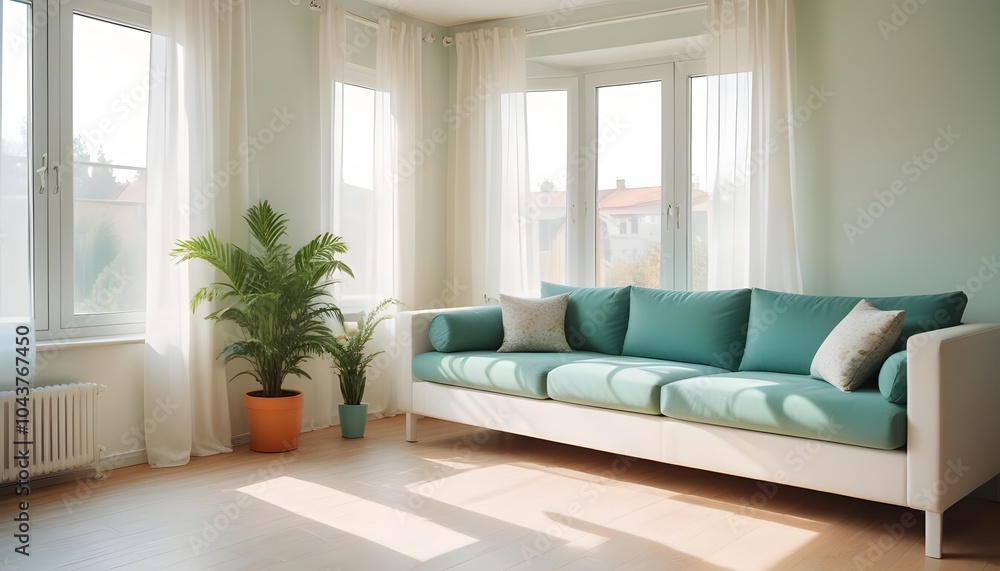 Illustration of the living room interior Illustration of the living room interior