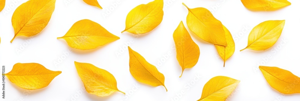 Autumnal Serenity, a minimalist composition of vibrant yellow leaves against a crisp white backdrop, evoking tranquility and seasonal change Autumnal Serenity, a minimalist composition of vibrant yellow leaves against a crisp white backdrop, evoking tranquility and seasonal change