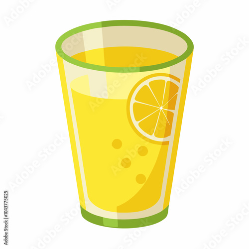 glass of orange juice with lemon