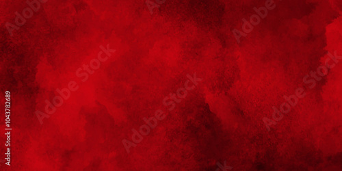 Watercolor red grunge background painting.Beautiful stylist modern red texture background with smoke.Colorful red textures for making flyer, poster, cover, banner and any design.Dark edge red grunge i