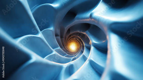 closeup image of spiral shape tunnel like object photo