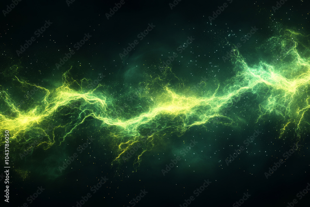 custom made wallpaper toronto digitala green electric lightening stroke on dark background