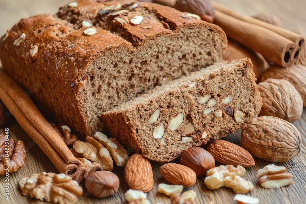Nutty Delight: A Healthy Mix of Assorted Nuts and Spices on Wooden Tray Nutty Delight: A Healthy Mix of Assorted Nuts and Spices on Wooden Tray