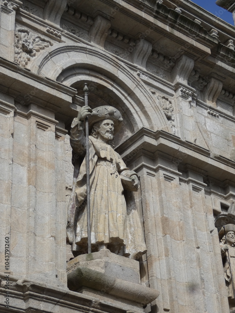Fototapeta premium ESTATUA DE SANTIAGO EN LA CATERAL DE SANTIAGO DE COMPOSTELA