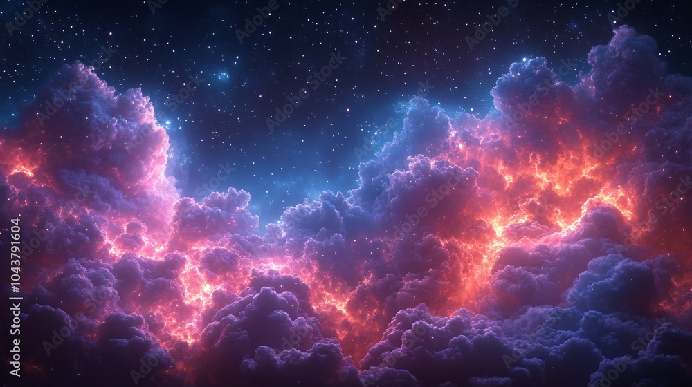 Fototapeta premium Fantasy universe and astronauts