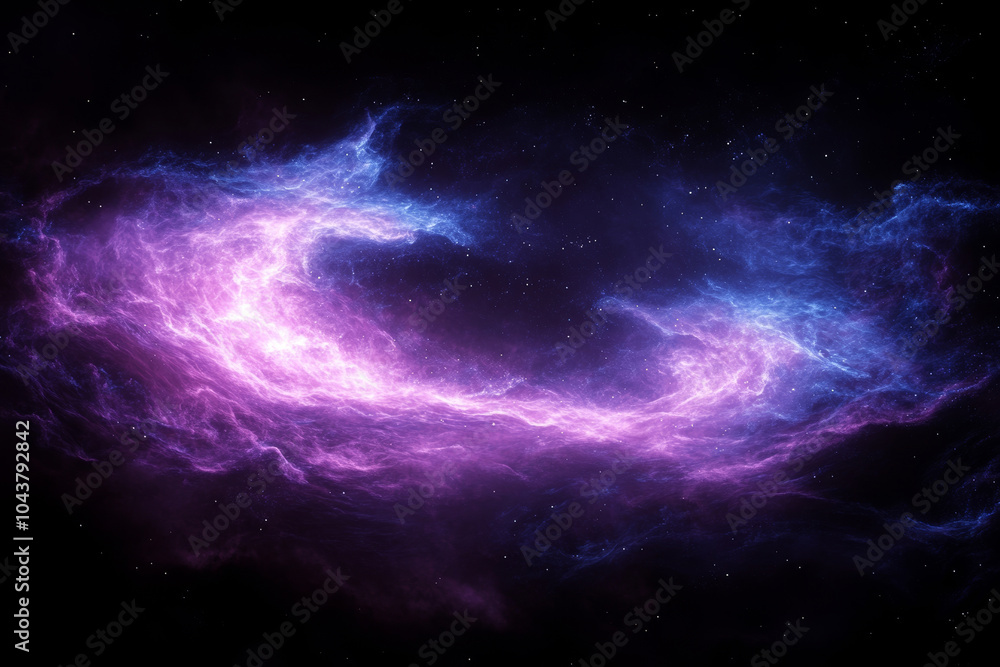 Fototapeta premium purple cosmic lights on starry sky background