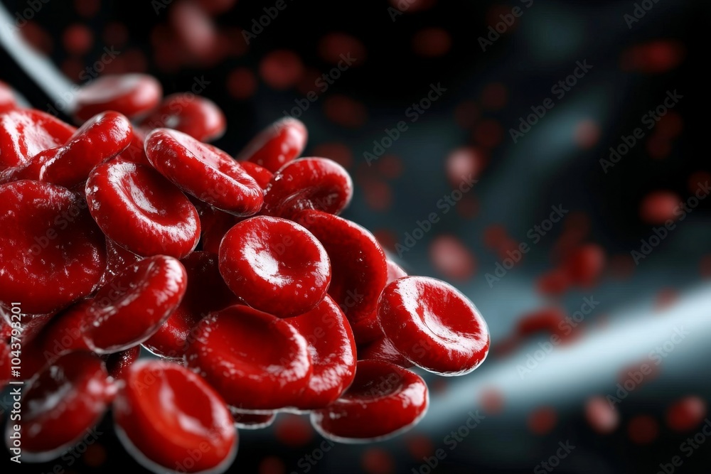 Platelets Color ภาพประกอบสต็อก Pixel art of platelets under a microscope, with ...