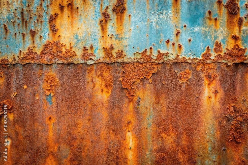 Rusty metal surface with rust and rusted paint on it Rusty metal surface with rust and rusted paint on it