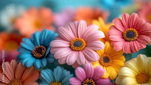 A Colorful Bouquet of Daisies