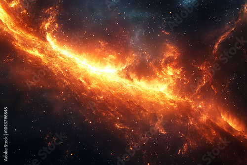 Universe galaxy background, space stars wallpaper art