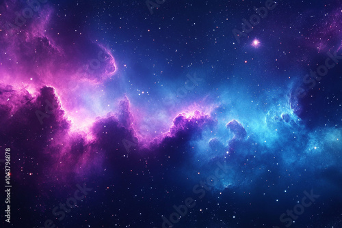 Universe galaxy background, space stars wallpaper art