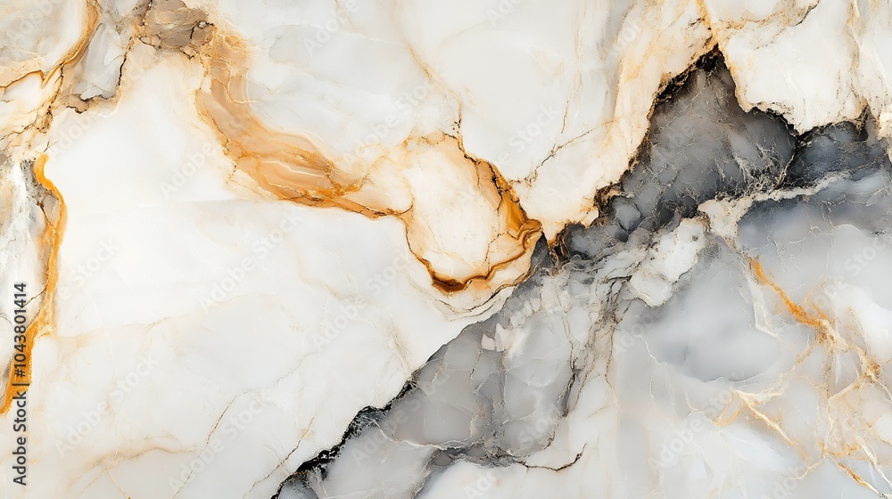 Abstract Marble Texture with White, Gray and Golden Veins Abstract Marble Texture with White, Gray and Golden Veins