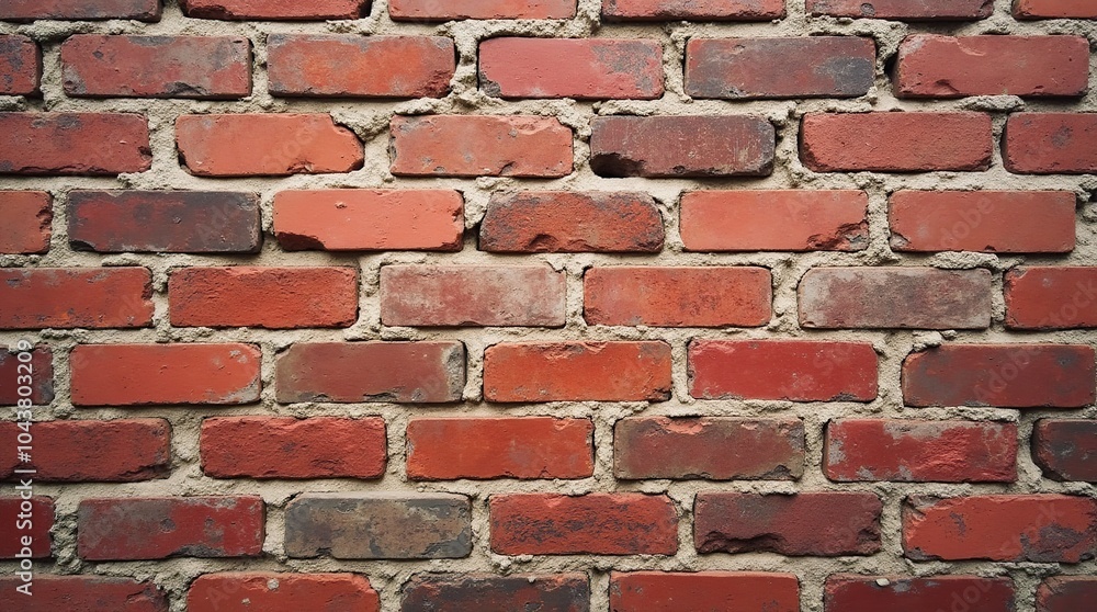 Obraz premium Old Weathered Brick Wall Background with Rustic Texture