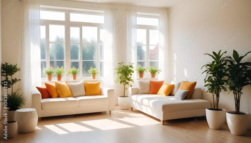 Illustration of the living room interior Illustration of the living room interior