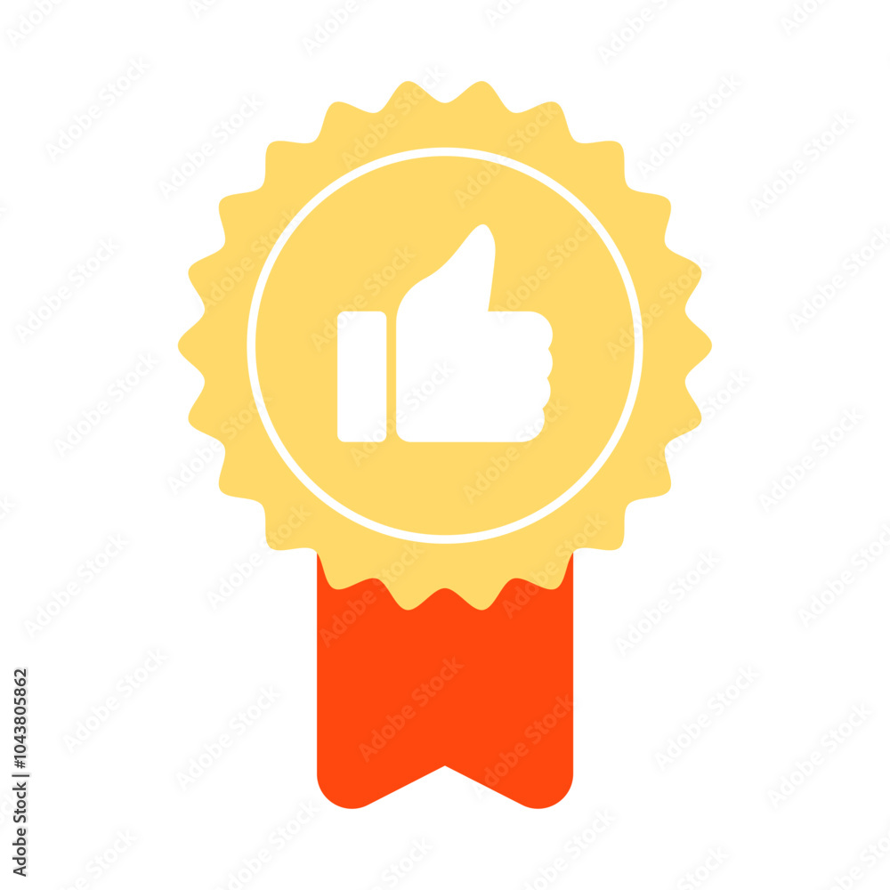 Customer service satisfaction ribbon badge icon. Evaluation, review, feedback, achievement, award, quality, premium concept. Flat vector design isolated illustration. Customer service satisfaction ribbon badge icon. Evaluation, review, feedback, achievement, award, quality, premium concept. Flat vector design isolated illustration.