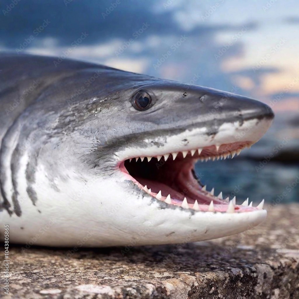 Naklejka premium close up of sea shark