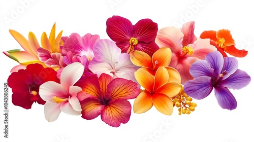 A Colorful Bouquet of Tropical Flowers