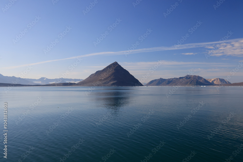 View of Krossfjordens in Svalbard