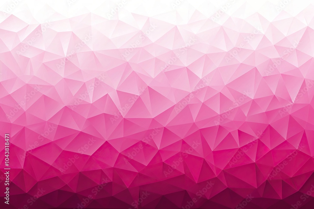 Polygonal background in pink and white gradient colors with reflections Polygonal background in pink and white gradient colors with reflections