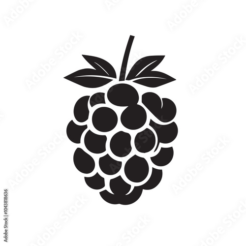 Raspberries In cartoon, hand-drawn flat style. image for social media, websites and UI. Isolated 2D vector design in logo, icon, sketch style, simple line vector, single color. AI Generative Art.
