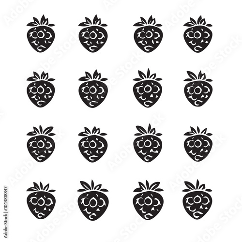 Raspberries In cartoon, hand-drawn flat style. image for social media, websites and UI. Isolated 2D vector design in logo, icon, sketch style, simple line vector, single color. AI Generative Art.