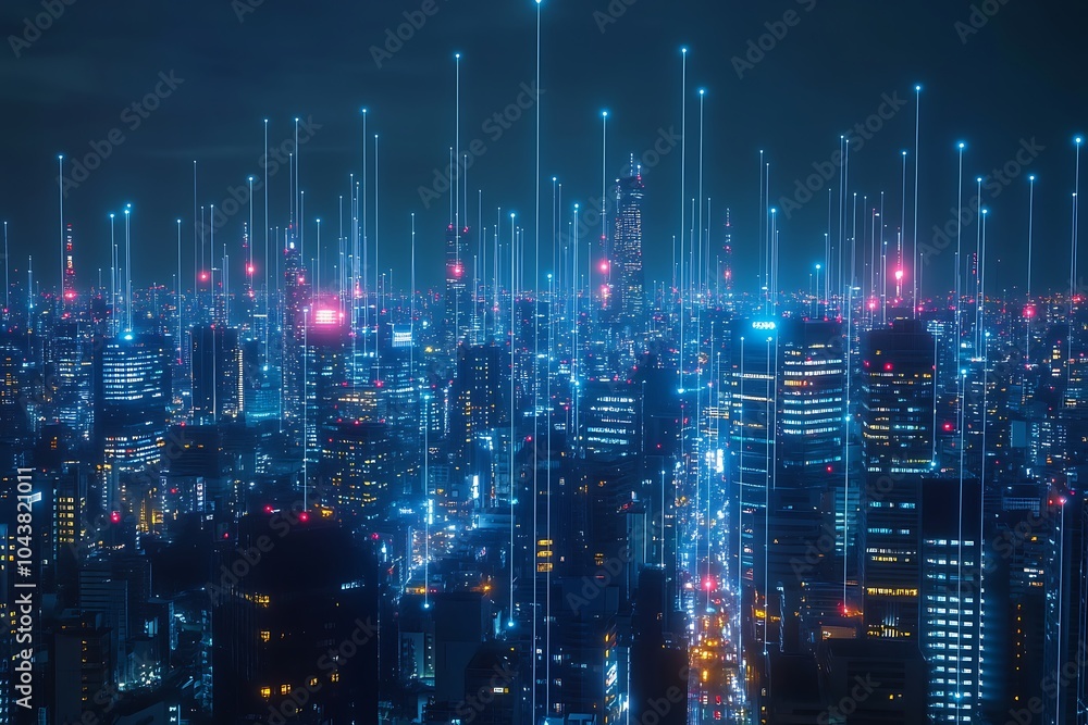 Fototapeta premium Cyberpunk Cityscape