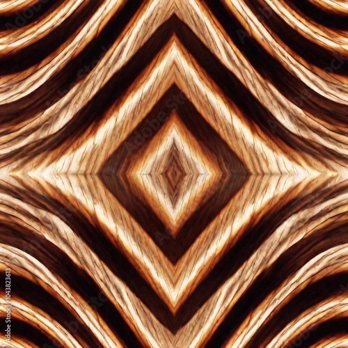 An extreme close-up of walnut wood grain in a cartoon style, featuring oversized swirls and vibrant, exaggerated tones that give the natural texture a fun, animated feel.