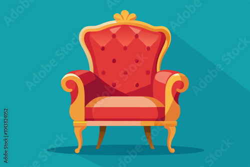 Fashionable elegant chair, vector illustration 