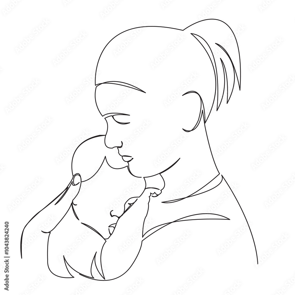One continuous single drawing line art doodle parent, mother, female, motherhood, child, girl, family. Isolated flat illustration hand draw contour on a white background
One continuous single drawing line art doodle parent, mother, female, motherhood, child, girl, family. Isolated flat illustration hand draw contour on a white background