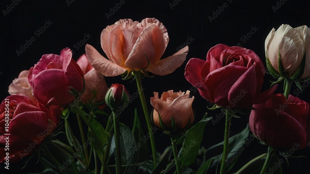 Flower, Petals, Red, Yellow, White, Roses, Plants, Pollen, Green Flower, Petals, Red, Yellow, White, Roses, Plants, Pollen, Green