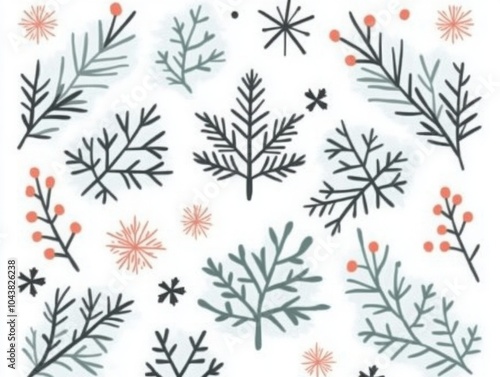 Dreamy Christmas Patterns with Snowflakes and Stars