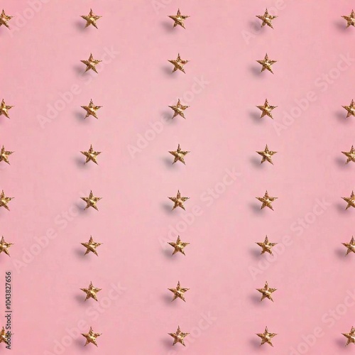 A seamless texture of glittering stars on a gradient pink background, creating a festive atmosphere