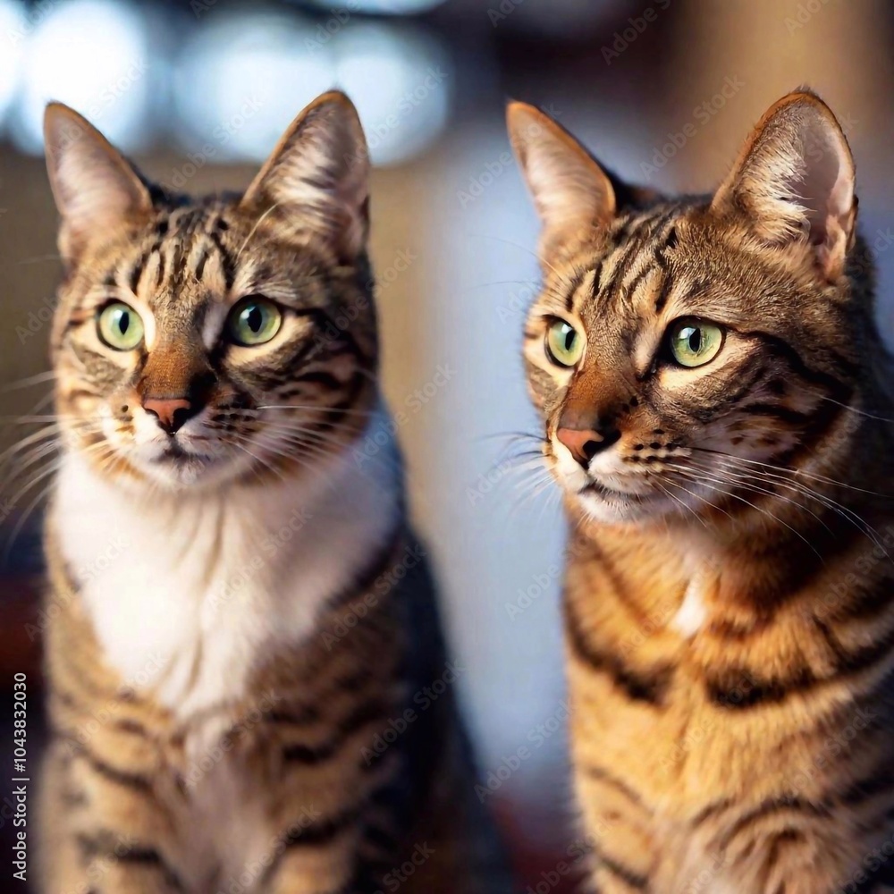 A close-up photo of a dog and cat gazing at each other, deep focus, eye-level shot highlighting their eye details and fur textures, offering a vivid portrait of their connection A close-up photo of a dog and cat gazing at each other, deep focus, eye-level shot highlighting their eye details and fur textures, offering a vivid portrait of their connection