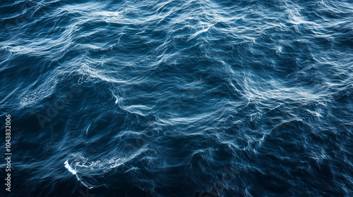 Dark ocean water background with foam. waters splash Waves Clash sea wave