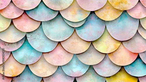 Wallpaper Mural Colorful Big Fish Scales, Encyclopedia, Abstract Image, Texture, Pattern Background, Wallpaper, Cover and Screen for Smartphone, PC, Laptop, 9:16 and 16:9 Format Torontodigital.ca