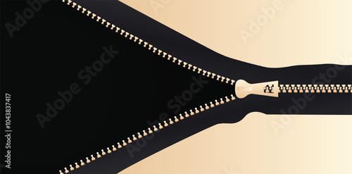 zip Closed and open zipper abstract vector background