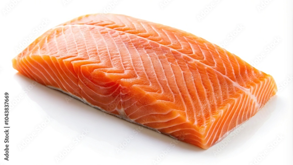 Salmon fillet isolated on white background Salmon fillet isolated on white background