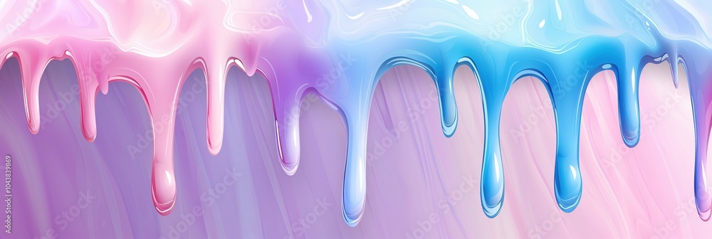 Colorful dripping paint in gradient pastel tones creating abstract art banner Colorful dripping paint in gradient pastel tones creating abstract art banner