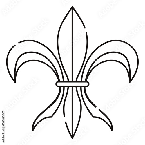 Fleur de lys coat of arms symbol icon Vector