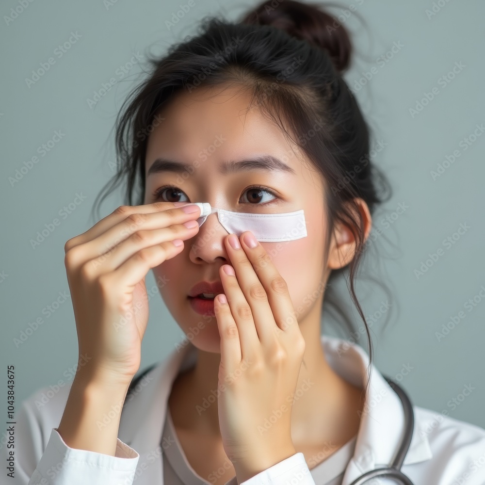 Health care concept, eye problem asian young woman applying, using medical eye drops to treat dry eye and irritation, suffering from irritated eye dry eyes or inflammation, allergy optical symptom. Health care concept, eye problem asian young woman applying, using medical eye drops to treat dry eye and irritation, suffering from irritated eye dry eyes or inflammation, allergy optical symptom.