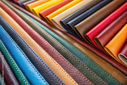 Sample of colored leather in a legitimate or synthetic leather catalog photo