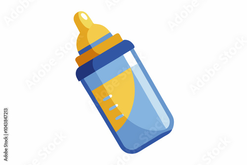 baby feed bottle isolated on white background