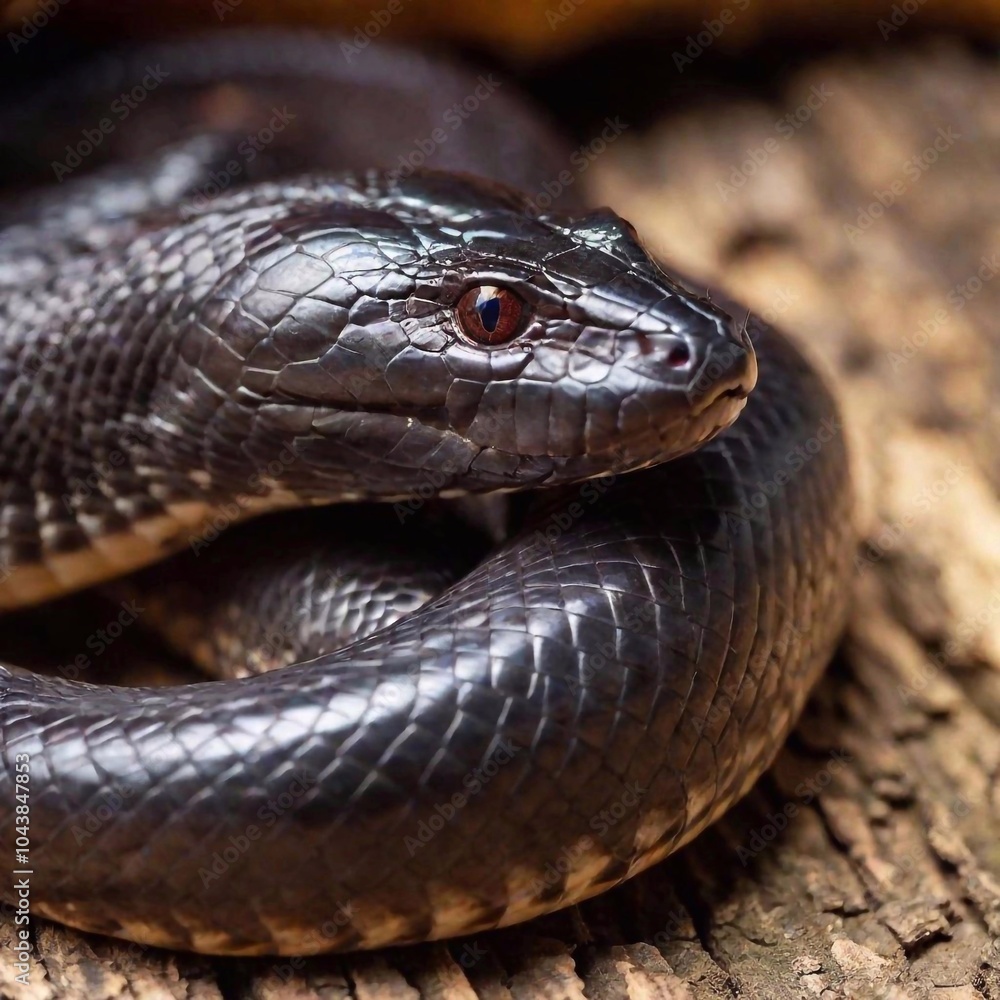 Fototapeta premium close up view of a snake