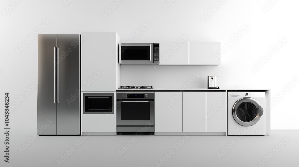 Fototapeta premium Modern Black Coffee Machine in a Stylish Kitchen with Cup - Sleek Home Appliance Closeup