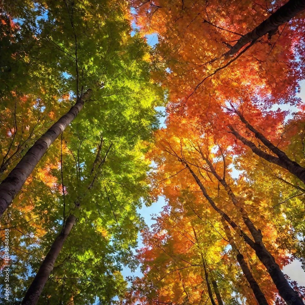 autumn trees in the forest. autumn trees in the forest.