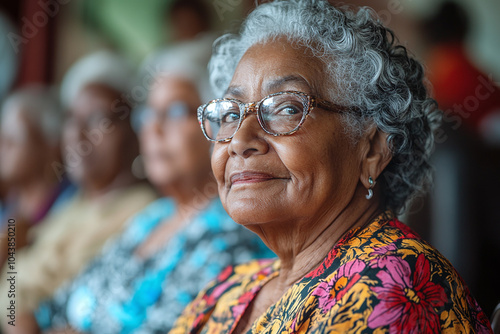 Senior citizens reflecting on the importance of the Constitution at a community center.