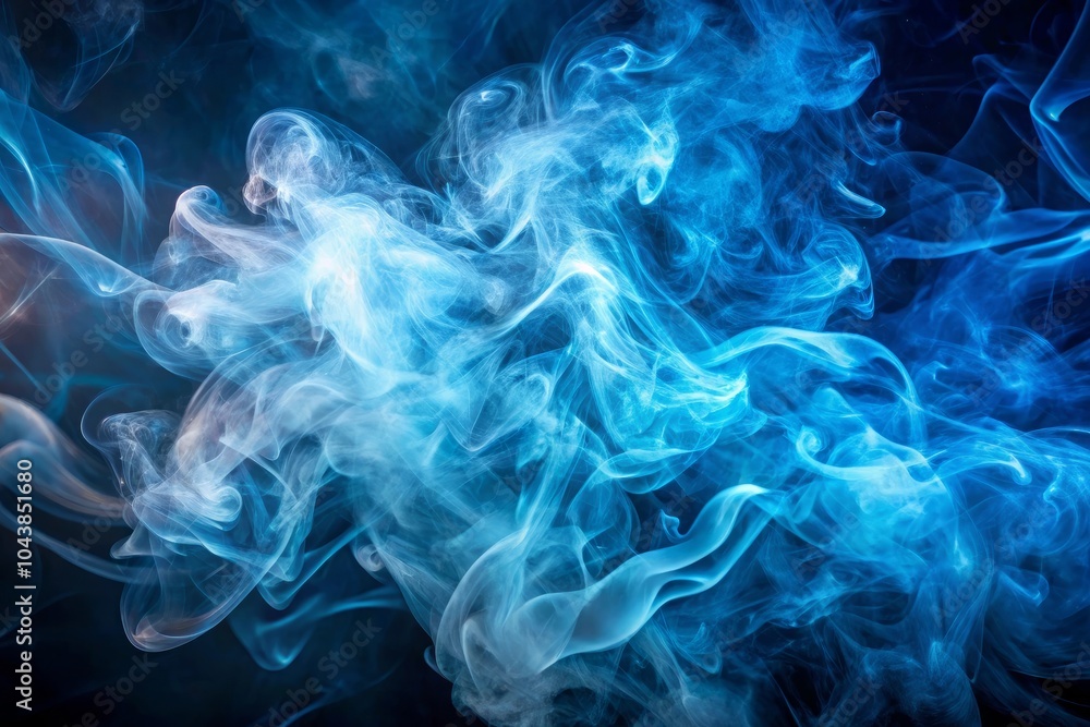 A blue smokey background with a white smokey foreground