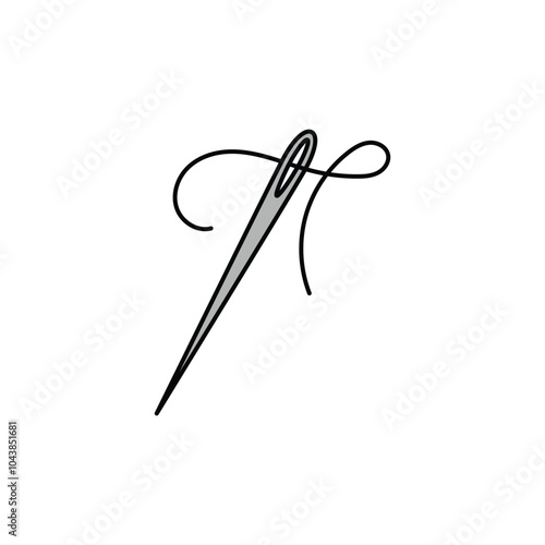 Needle colored vector icon on white background. Stock vector EPS10